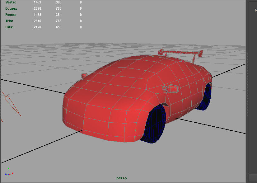 Car Futuristic Body Shell Low-poly 3D model_5