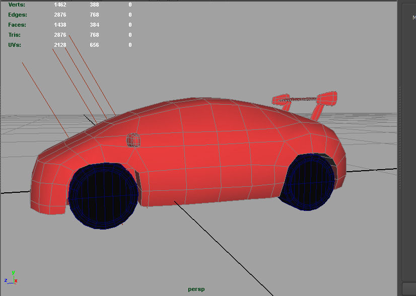 Car Futuristic Body Shell Low-poly 3D model_4