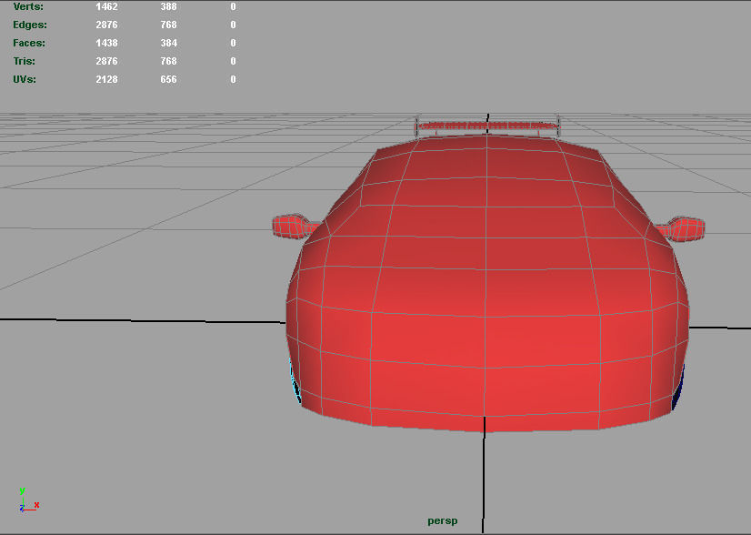 Car Futuristic Body Shell Low-poly 3D model_3