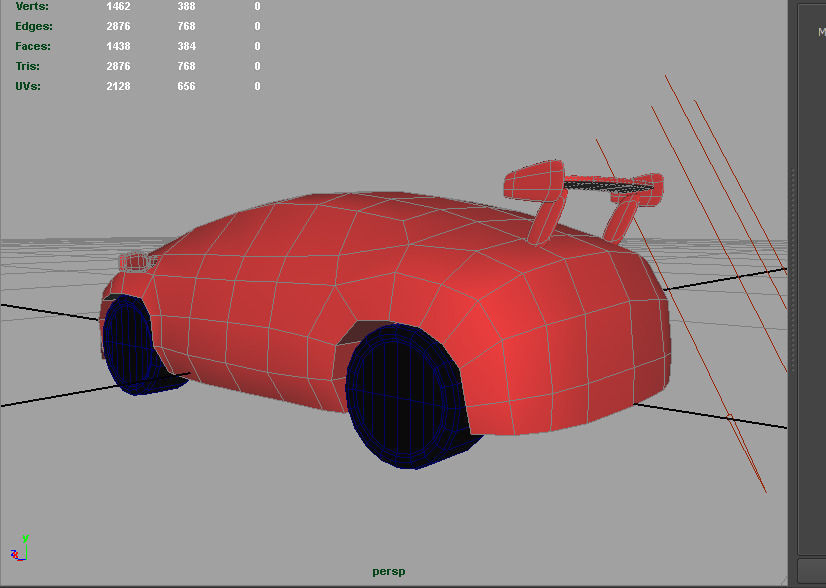 Car Futuristic Body Shell Low-poly 3D model_7