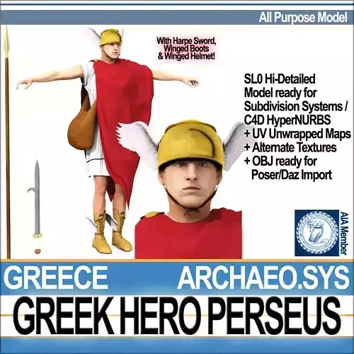 Ancient Greek Hero Perseus 3D model