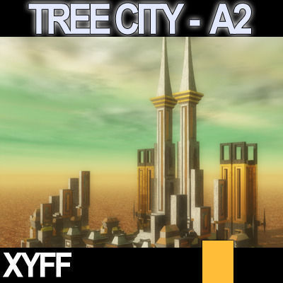 Xyff Tree City Block A2 3D model_3
