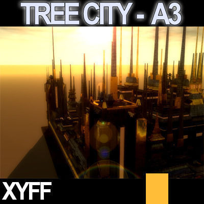 Xyff Tree City Block A3 3D model_5