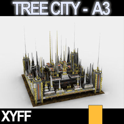 Xyff Tree City Block A3 3D model_6