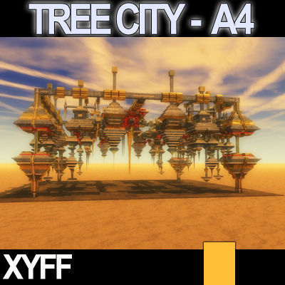 Xyff Tree City Block A4 Space Harbour 3D model_1