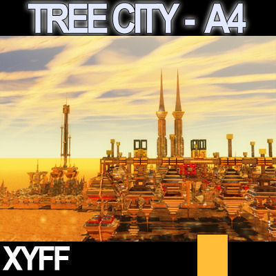 Xyff Tree City Block A4 Space Harbour 3D model_9