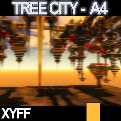 Xyff Tree City Block A4 Space Harbour 3D model_10