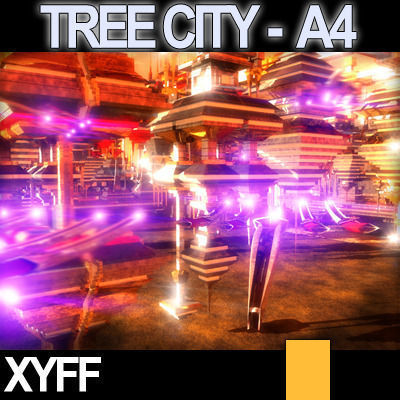 Xyff Tree City Block A4 Space Harbour 3D model_5