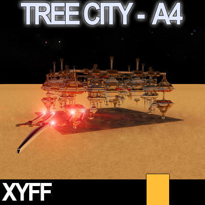 Xyff Tree City Block A4 Space Harbour 3D model_3