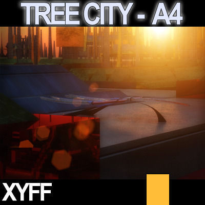 Xyff Tree City Block A4 Space Harbour 3D model_4