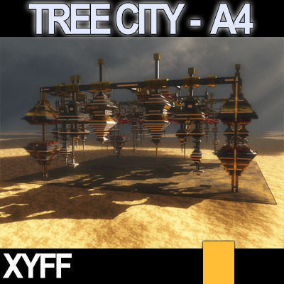 Xyff Tree City Block A4 Space Harbour 3D model_8