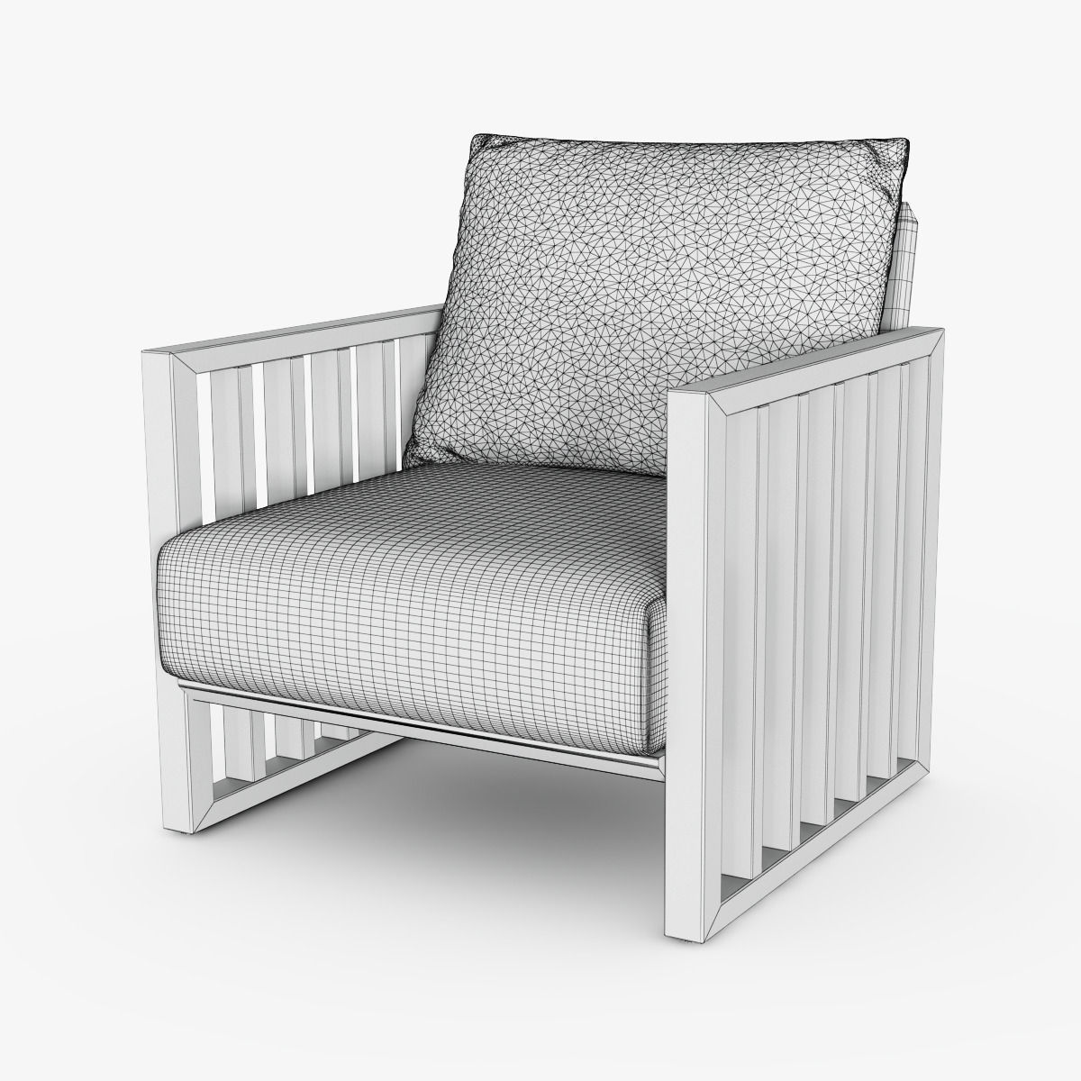Armchair Bolerina 3D model_4