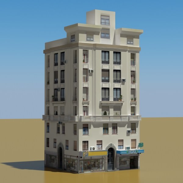 Building apartment 3D model_1