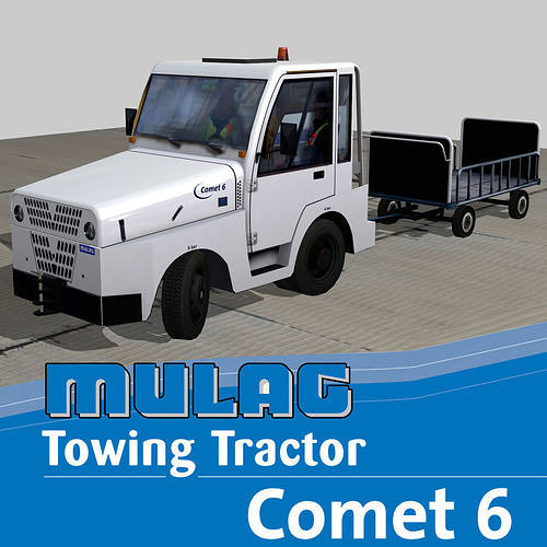 Mulag Comet 6 Towing tractor Low-poly 3D model