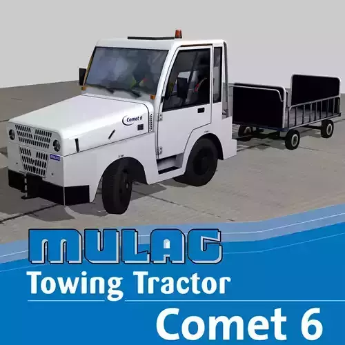 Mulag Comet 6 Towing tractor Low-poly 3D model