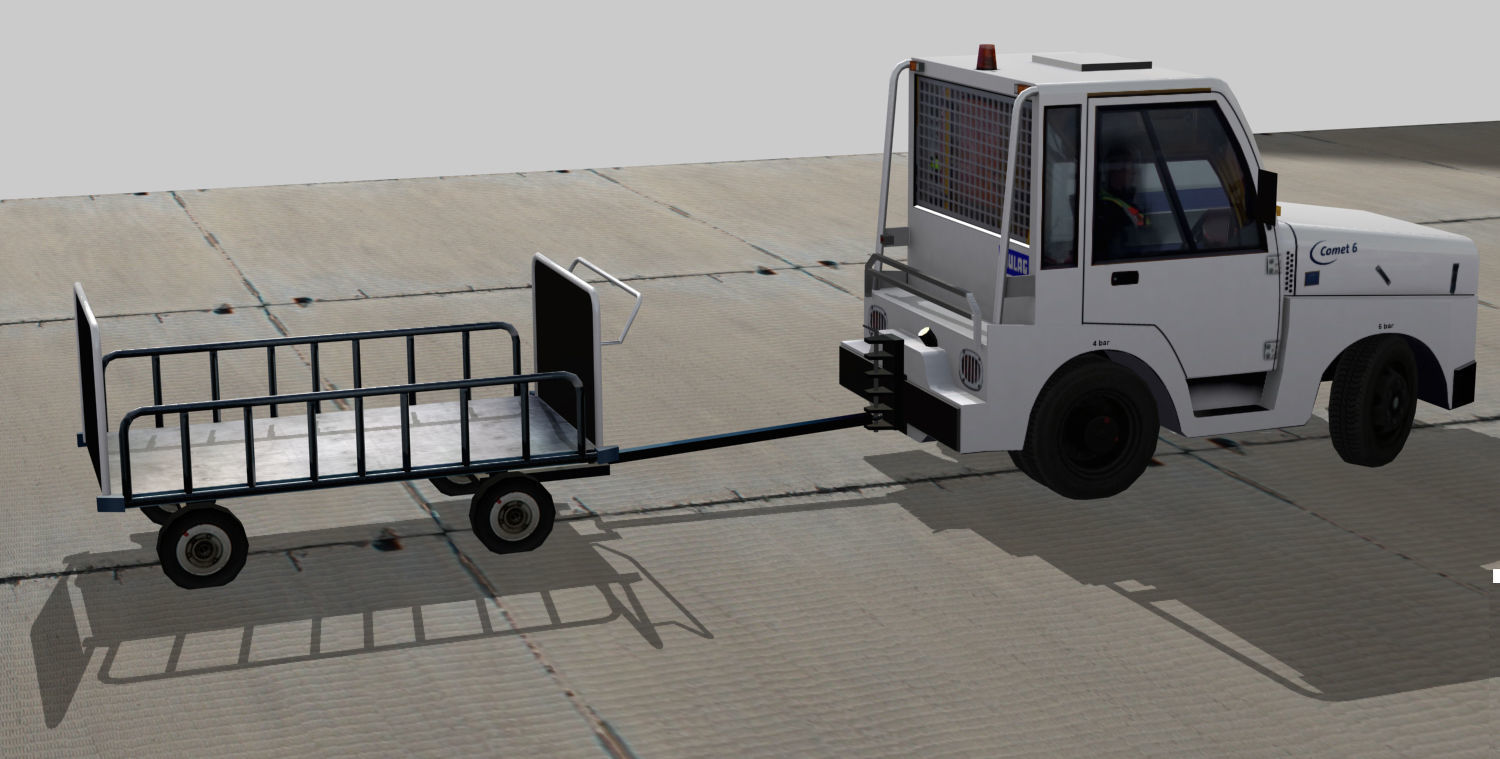 Mulag Comet 6 Towing tractor Low-poly 3D model_5