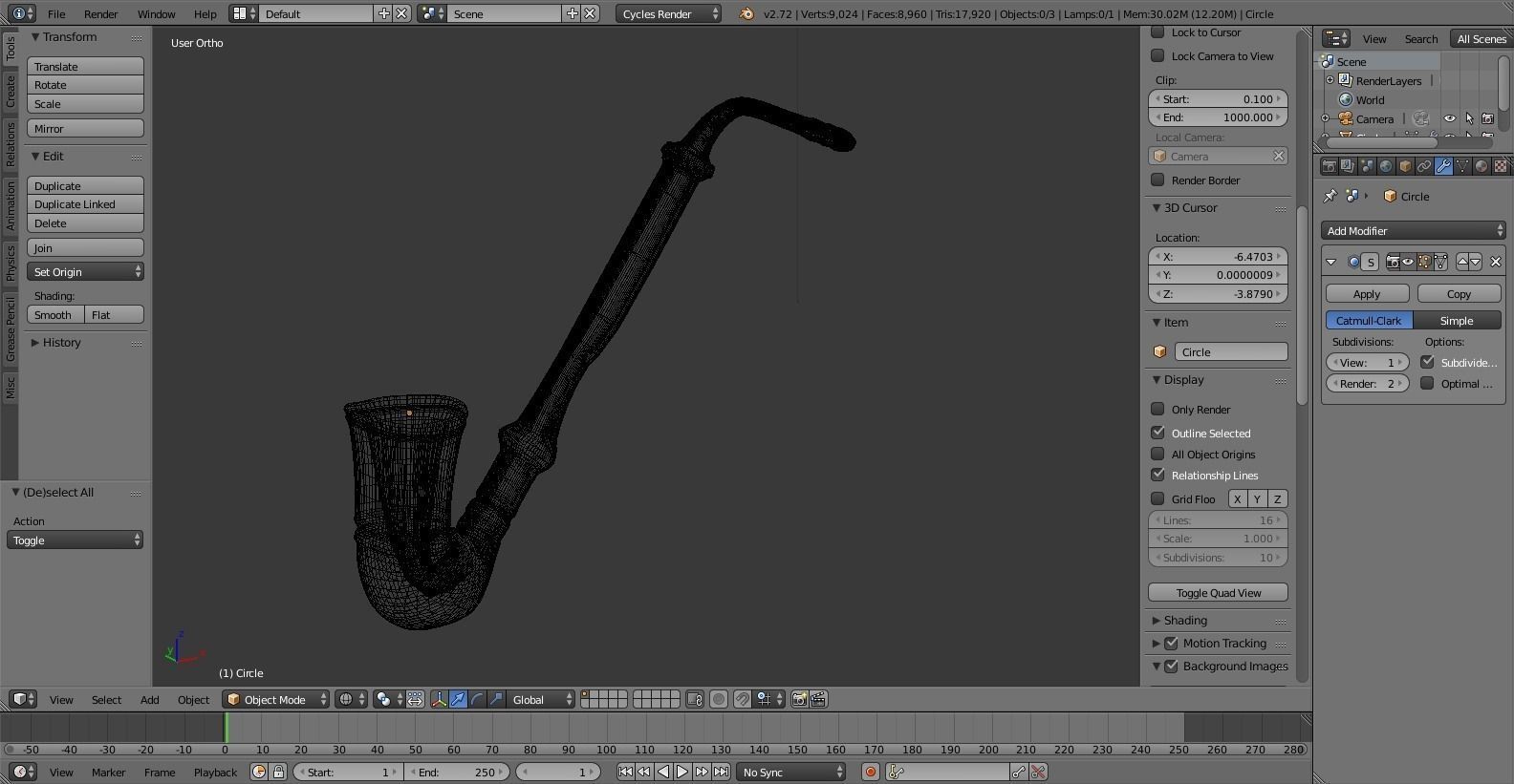 Hobbit Pipe Low-poly 3D model_6
