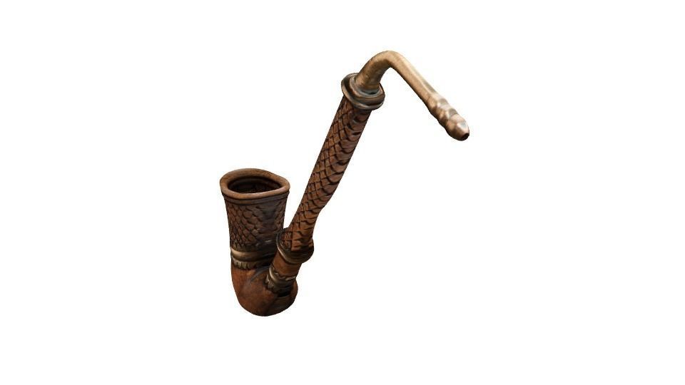 Hobbit Pipe Low-poly 3D model_3
