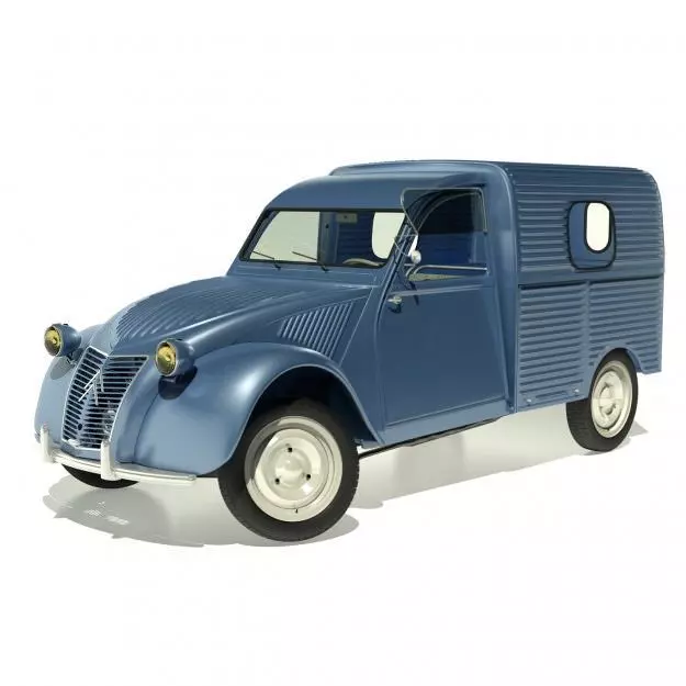 1958 Citroen 2CV AZU Van 3D model_0