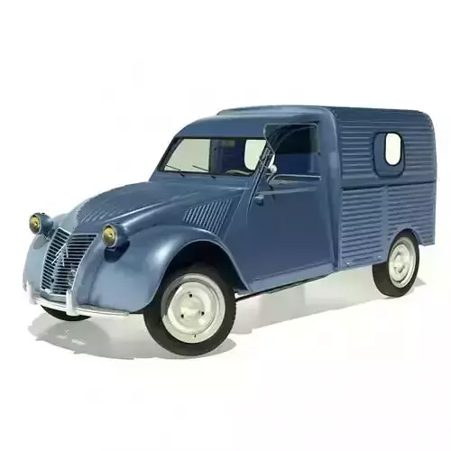 1958 Citroen 2CV AZU Van 3D model