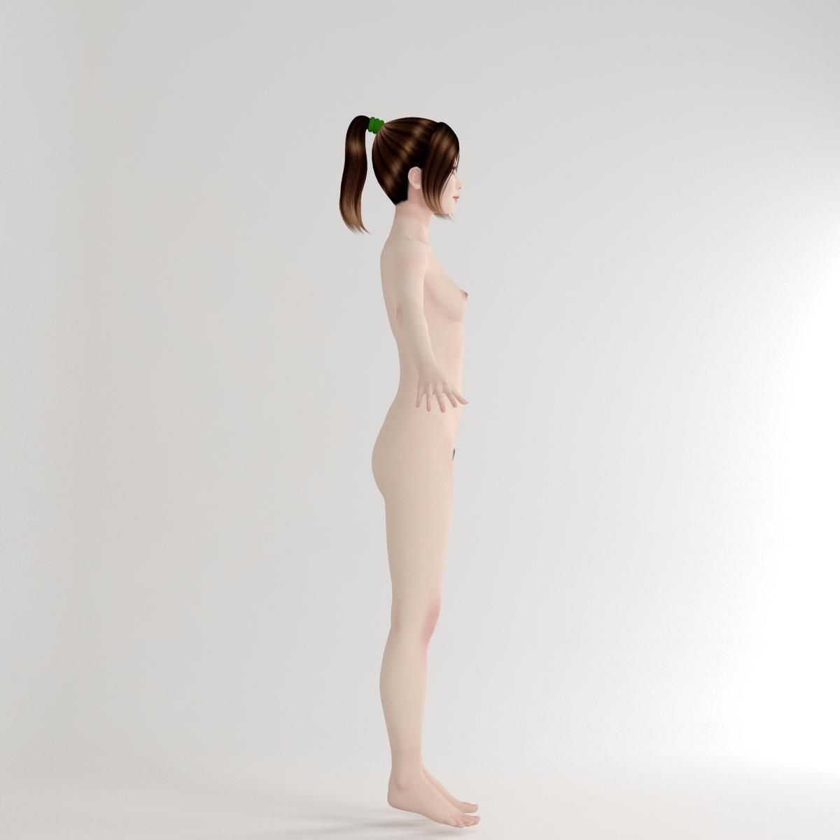 T pose nonrigged model of Natsumi in bunny outfit 3D model_10