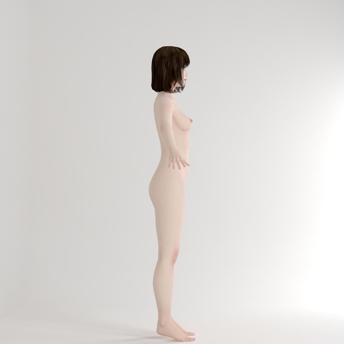 T pose nonrigged model of Mariko in bunny outfit 3D model_10