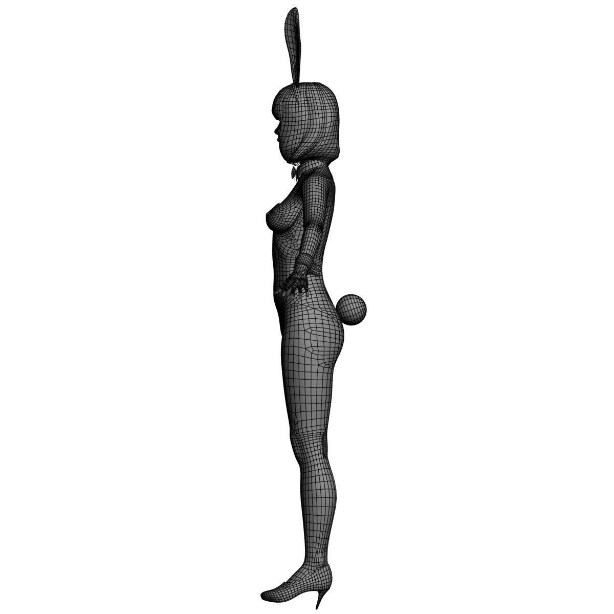 T pose nonrigged model of Mariko in bunny outfit 3D model_12