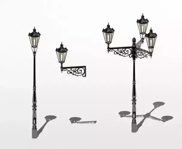 Prague Streetlamps 3D model