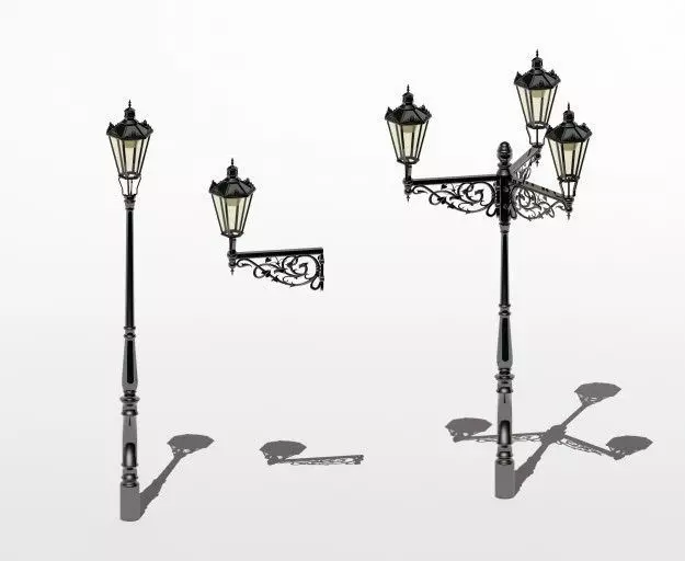 Prague Streetlamps 3D model_0