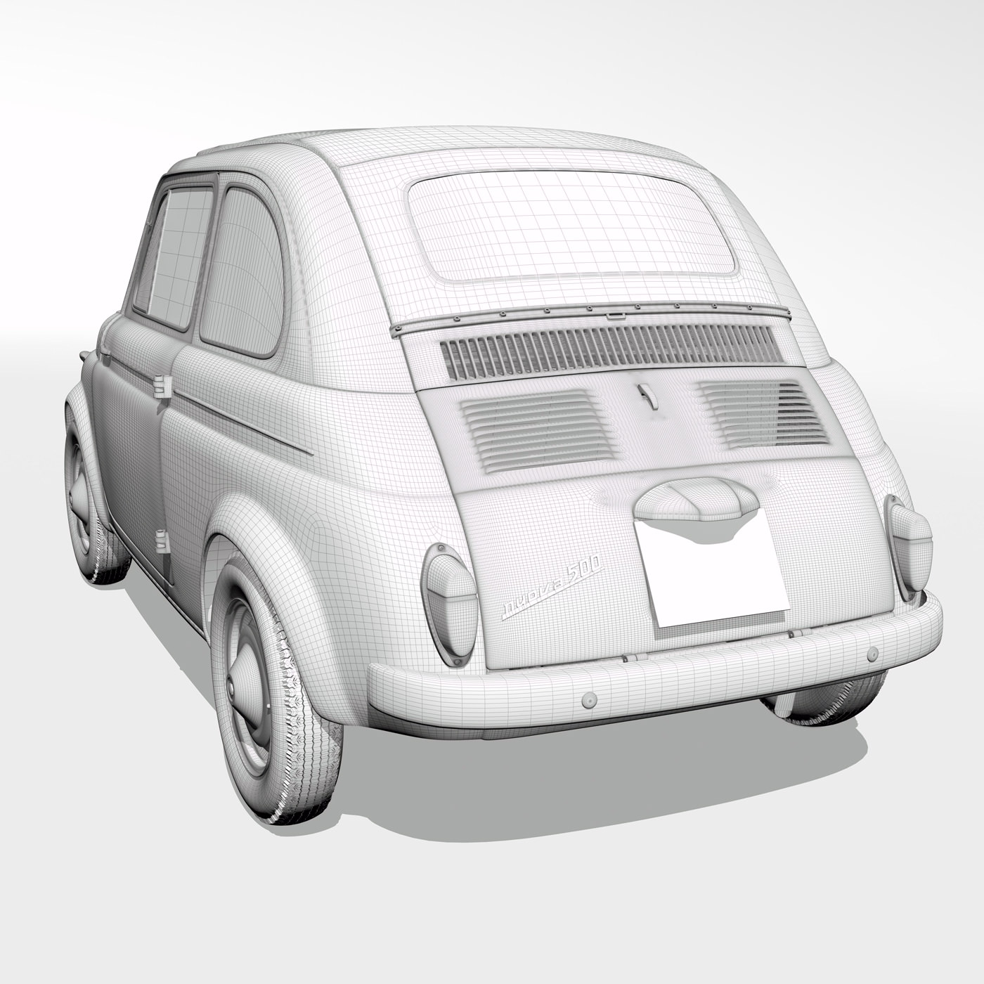 Fiat 500 Nuova 1958 3D model_11
