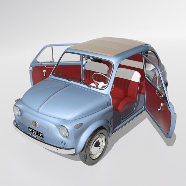 Fiat 500 Nuova 1958 3D model_1