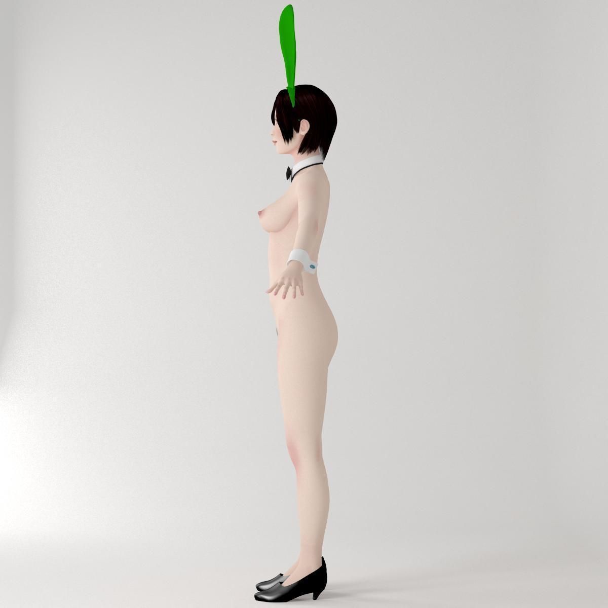  T pose nonrigged model of Rina in bunny outfit 3D model_10
