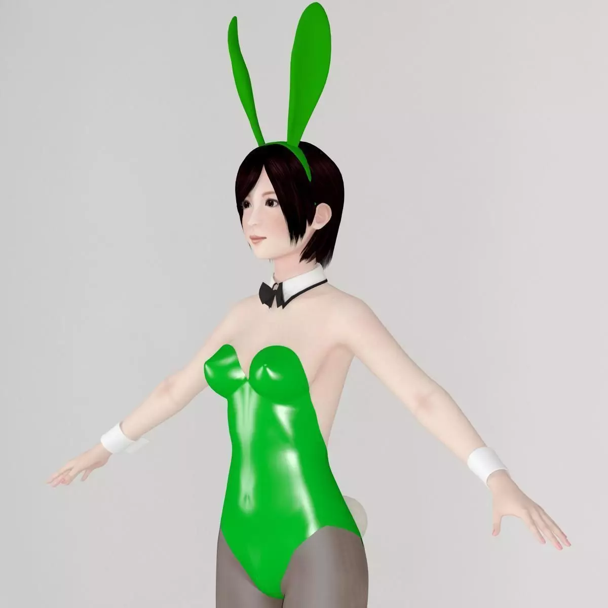  T pose nonrigged model of Rina in bunny outfit 3D model_0