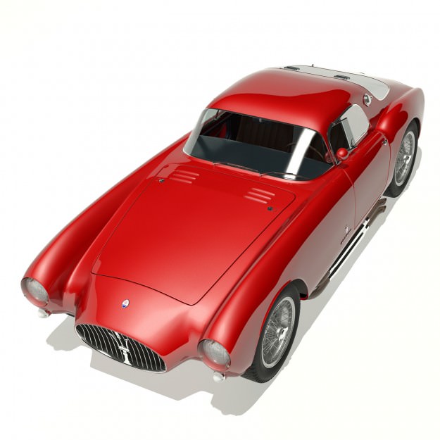 1953 Maserati A6 GCS 53 Pininfarina Berlinetta 3D model_4