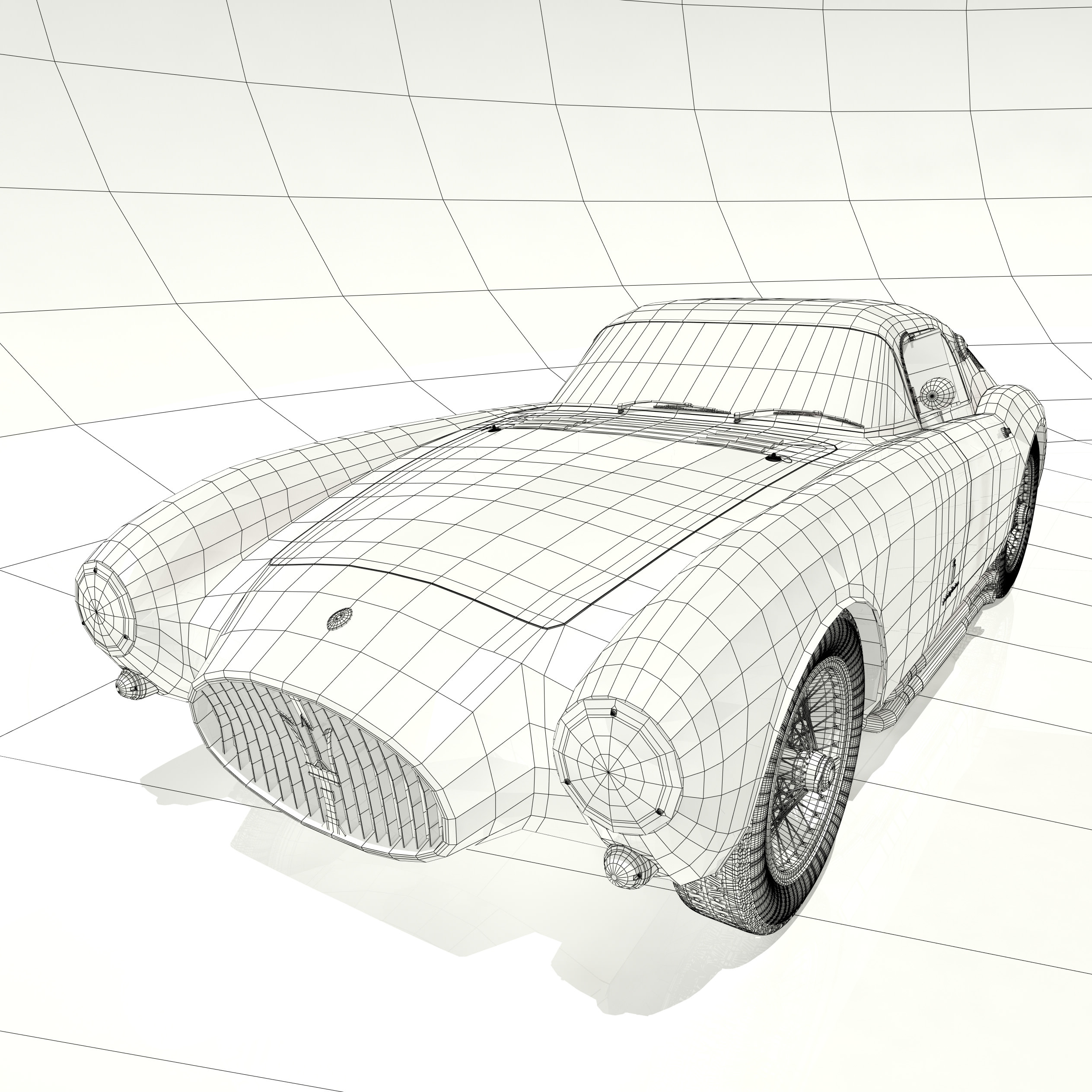1953 Maserati A6 GCS 53 Pininfarina Berlinetta 3D model_11