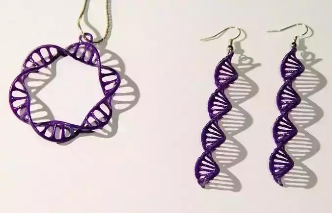 DNA Jewelry Set 3D print model