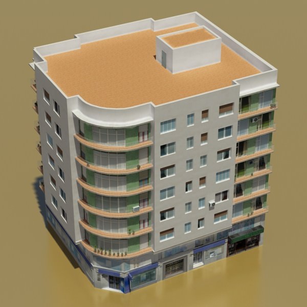 Building apartment - apartment 3D model_3