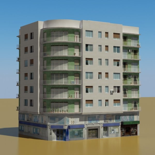 Building apartment - apartment 3D model_1