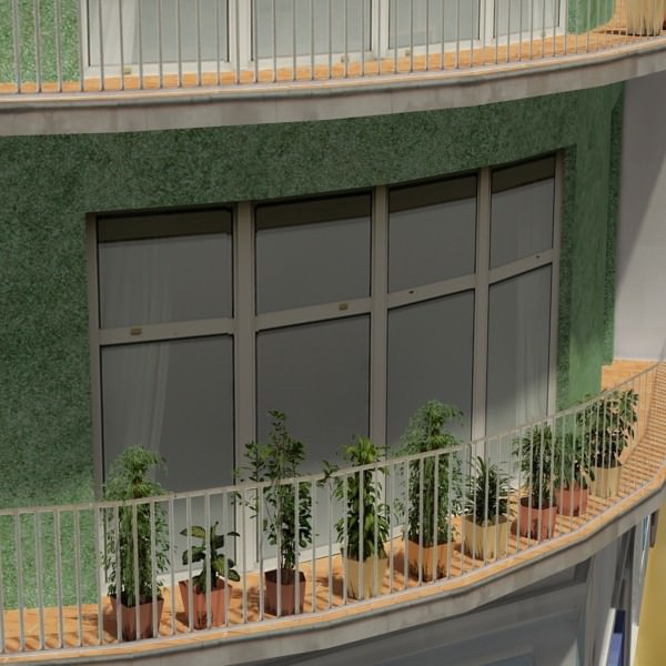 Building apartment - apartment 3D model_7