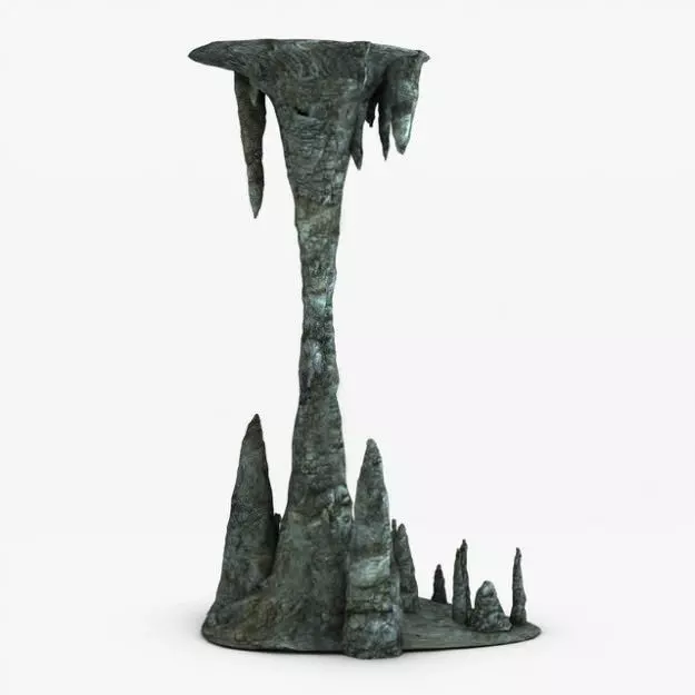 Stalactite column 3D model_0