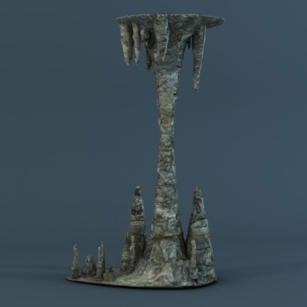 Stalactite column 3D model_2