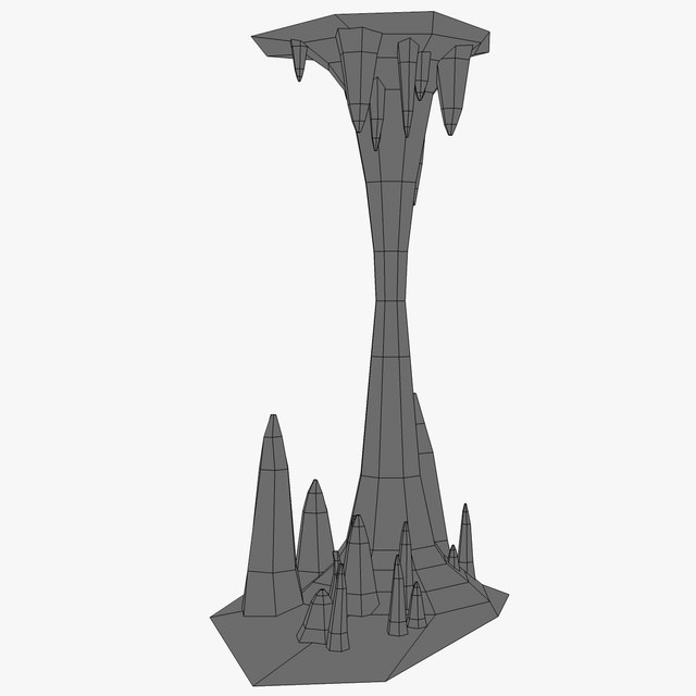 Stalactite column 3D model_5