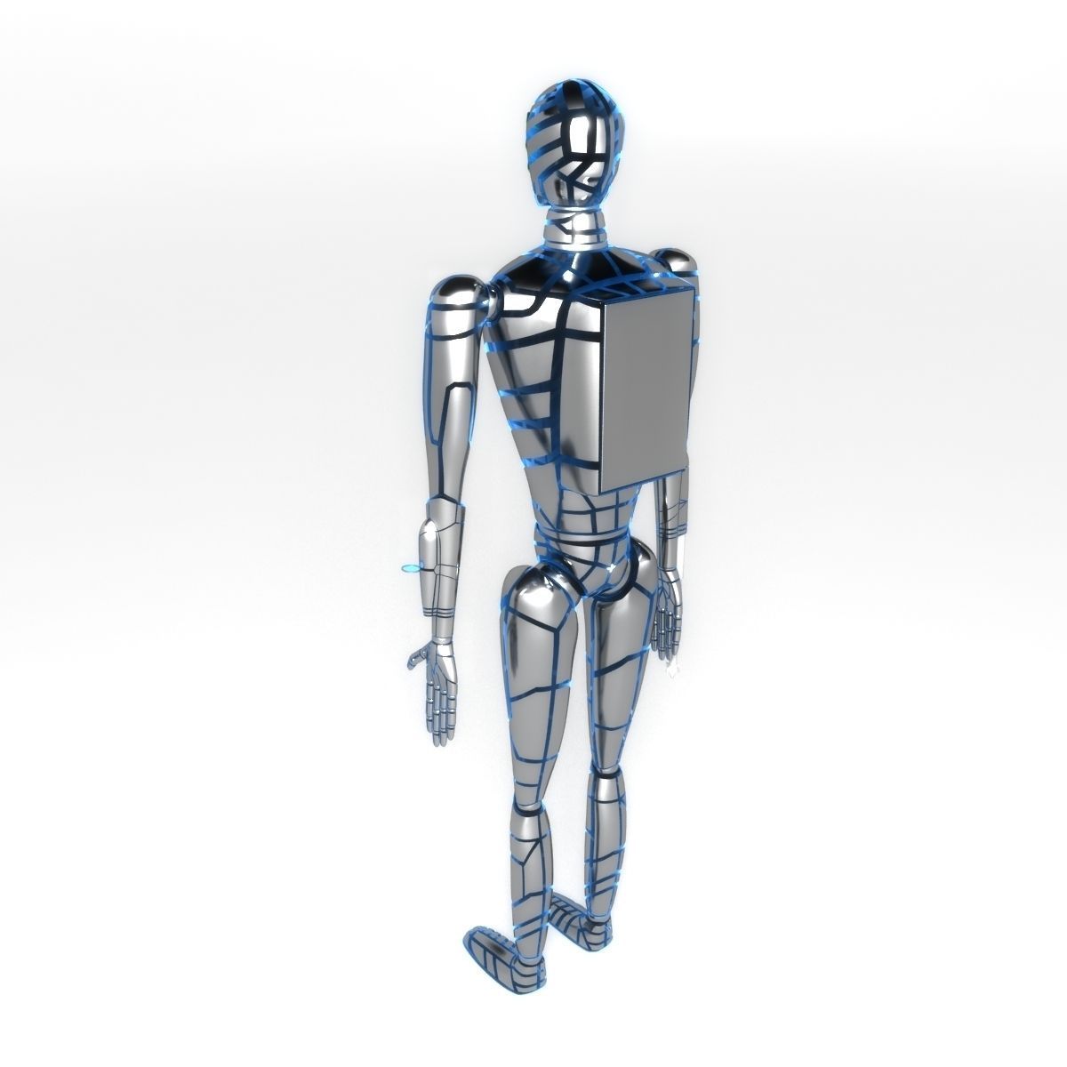 Glowing robot 3D model_1