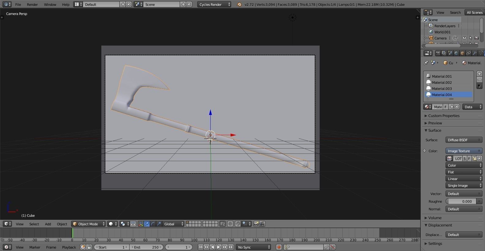 Gimli Ax  Low-poly 3D model_3