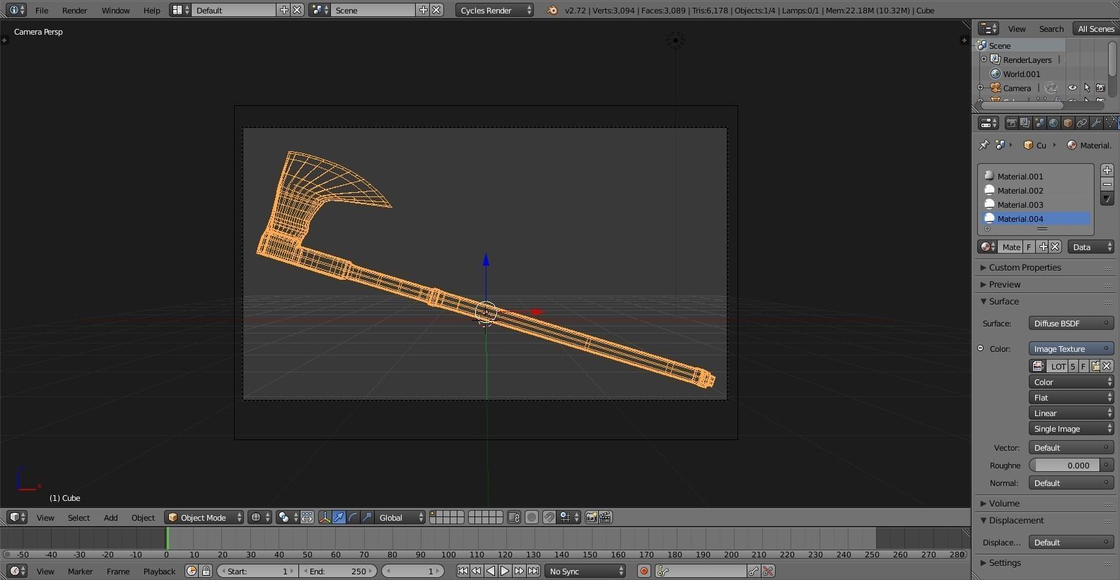 Gimli Ax  Low-poly 3D model_4