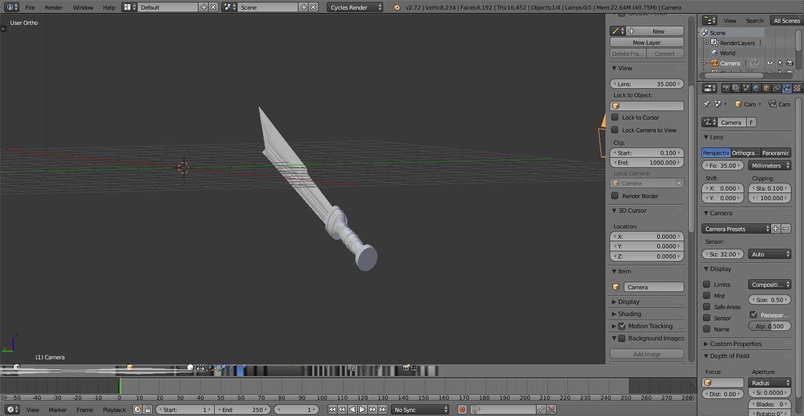 Fili Sword low-poly Low-poly 3D model_3