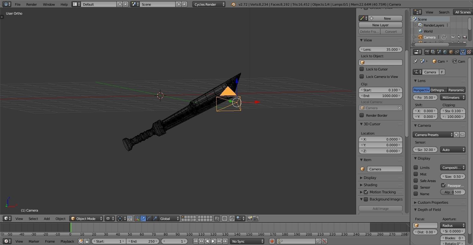 Fili Sword low-poly Low-poly 3D model_5