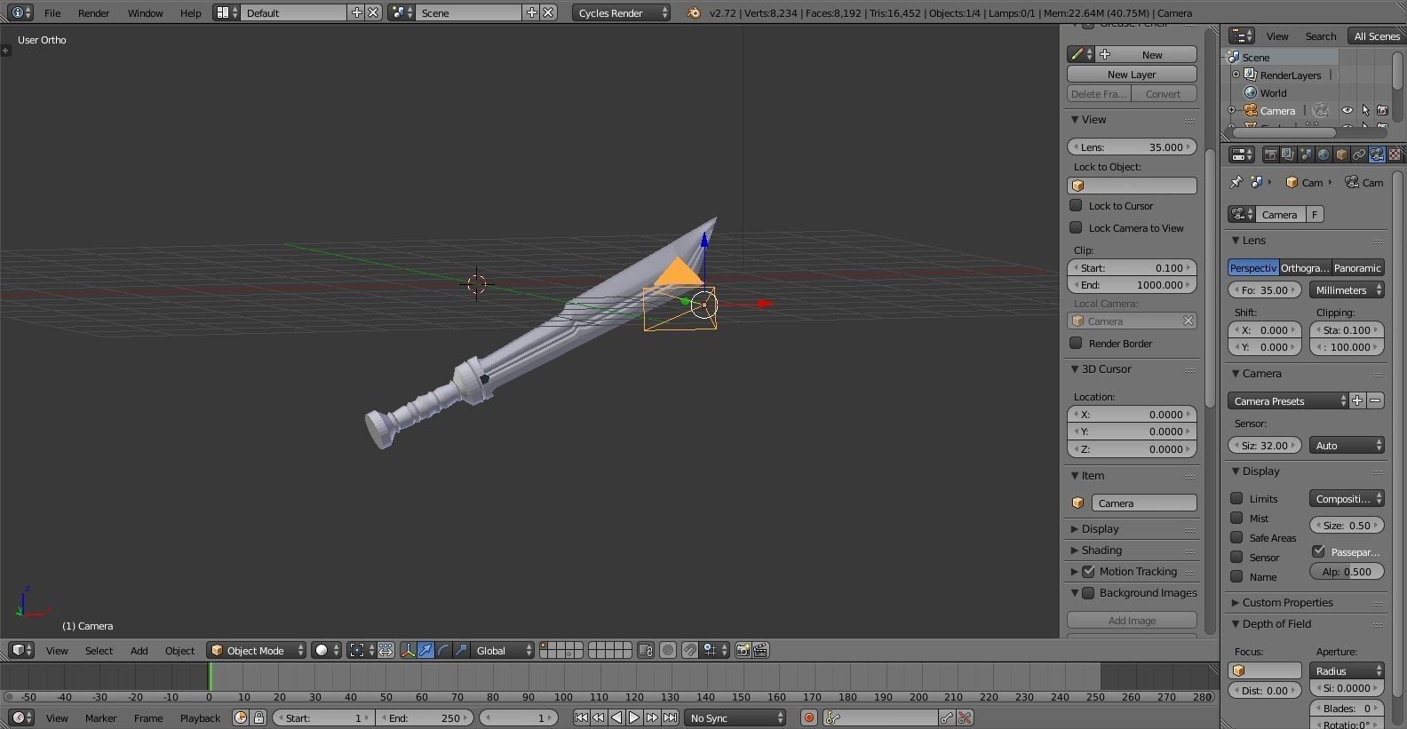 Fili Sword low-poly Low-poly 3D model_2
