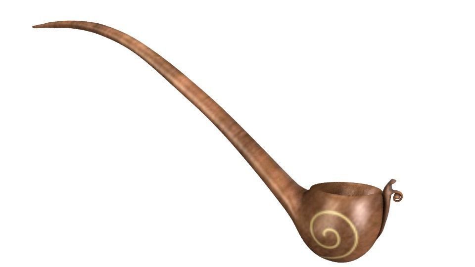 Bilbos Pipe Low-poly 3D model_0