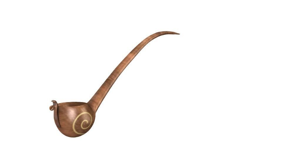 Bilbos Pipe Low-poly 3D model_2